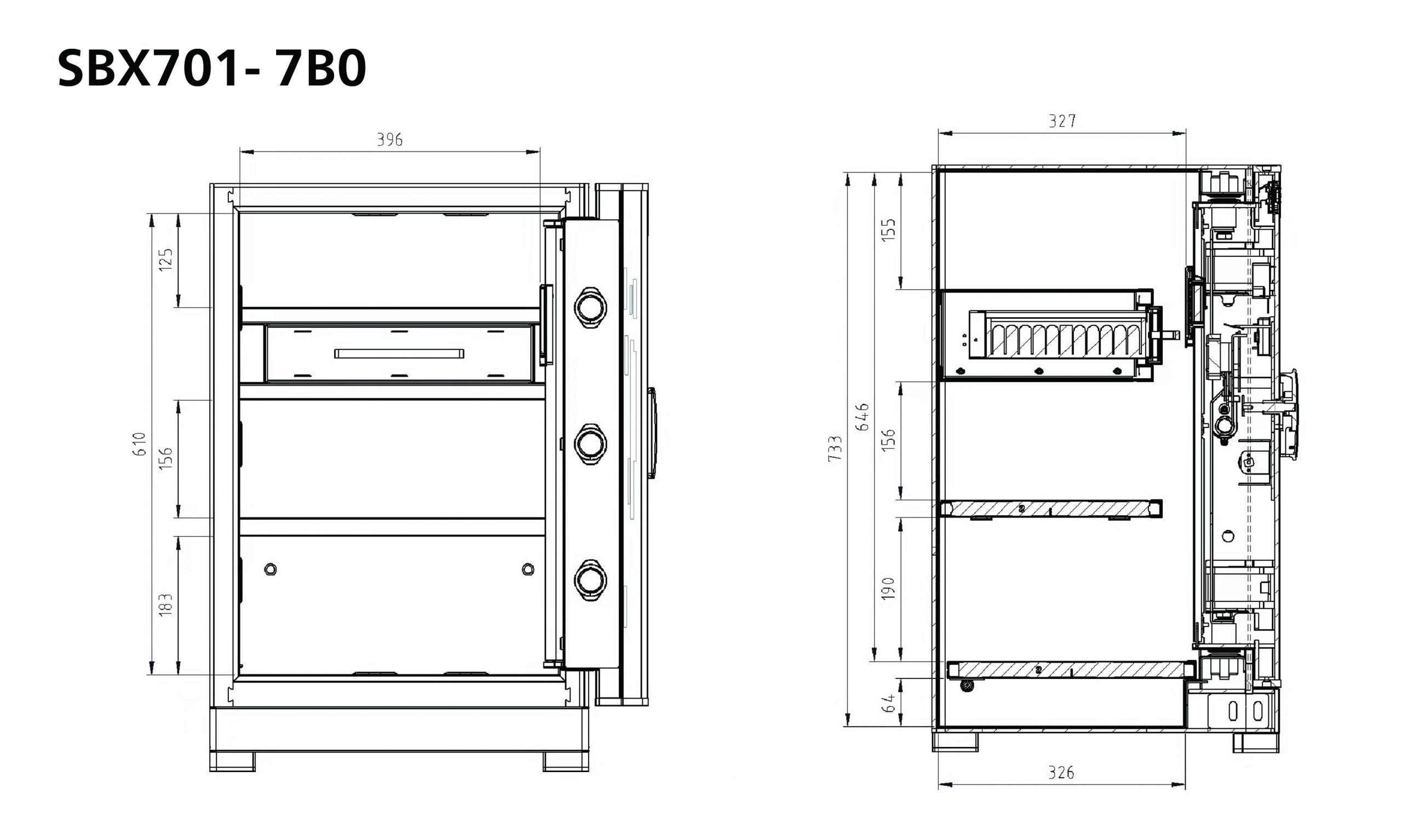 Kích thước lòng trong két sắt Philips SBX701-7B0