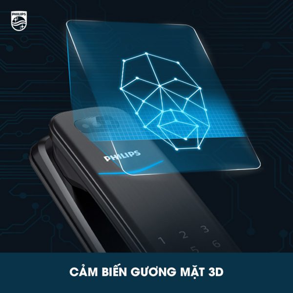 Công nghệ nhận diện gương mặt 3D hiện đại được ứng dụng trên khoá Philips