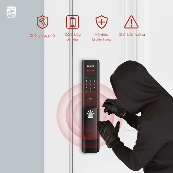 Khả năng chống trộm tốt của khóa cửa cảm biến vân tay