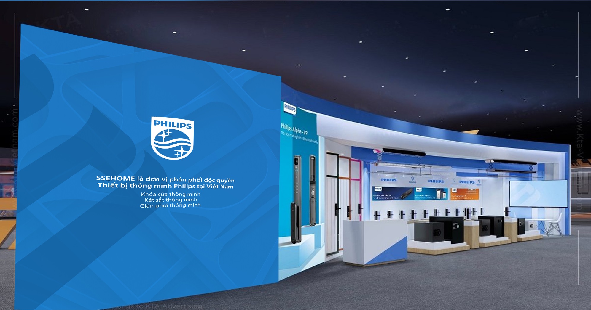 Gian hàng của Philips Smart Home tại Vietbuild Hà Nội 3.2023