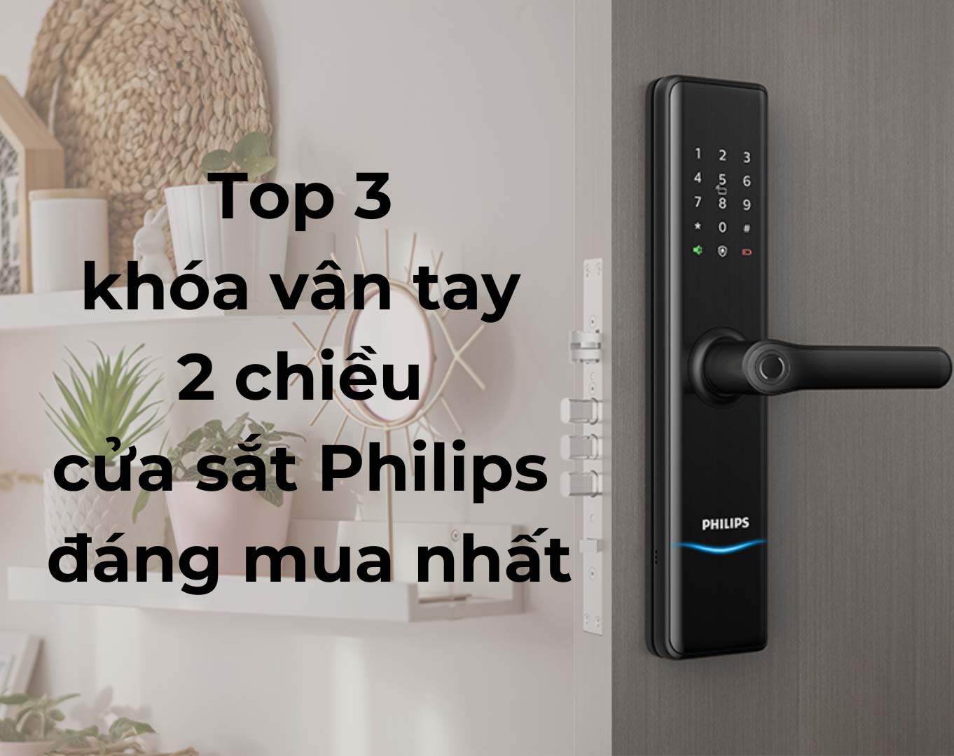 Top 3 khóa vân tay 2 chiều cửa sắt Philips đáng mua nhất