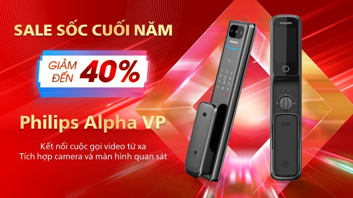 Khóa điện tử thông minh chuông hình Philips Alpha VP