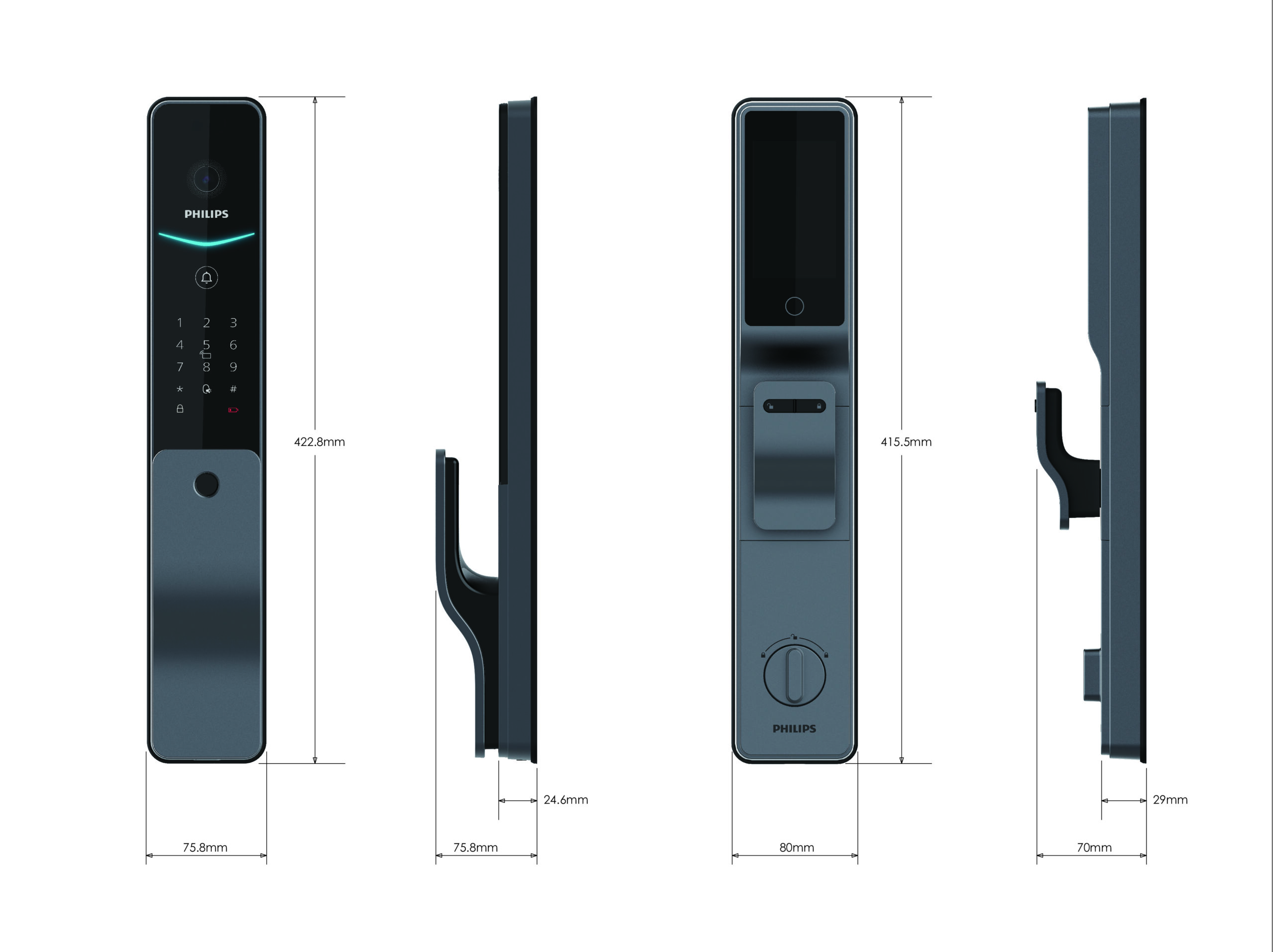 kích thước khóa philips ddl720-mvp
