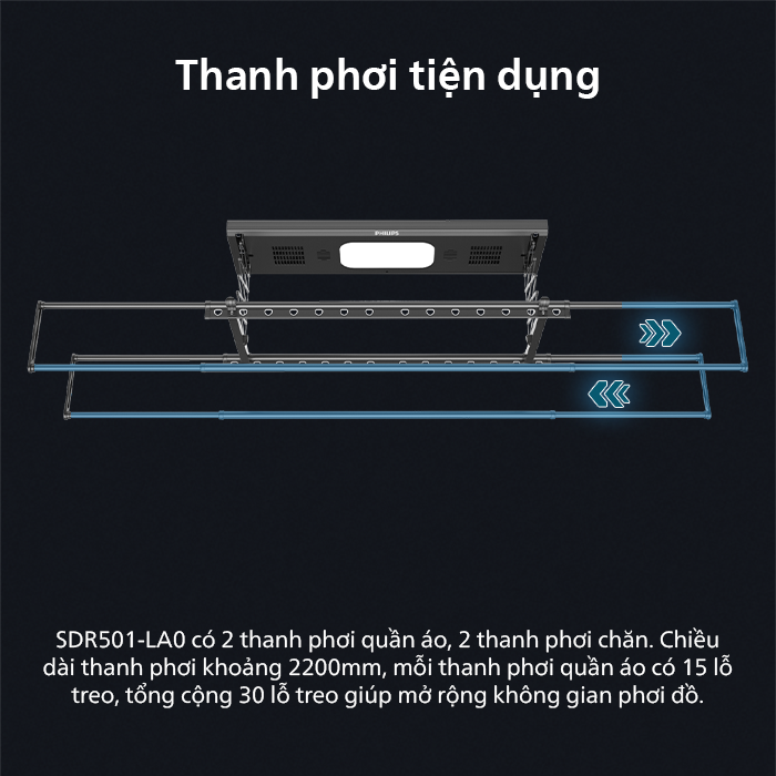 Giàn phơi Philips SDR501-LA0-6
